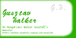 gusztav walker business card